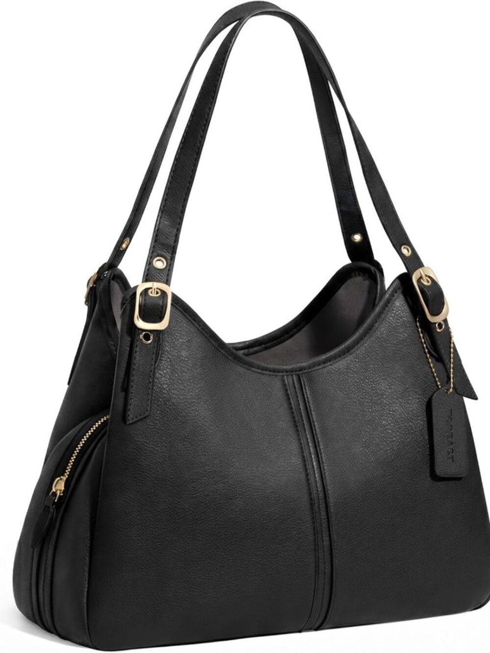 Chic Vintage Women’s Hobo Bag, Soft PU Leather Shoulder Purse, Stylish Handbag